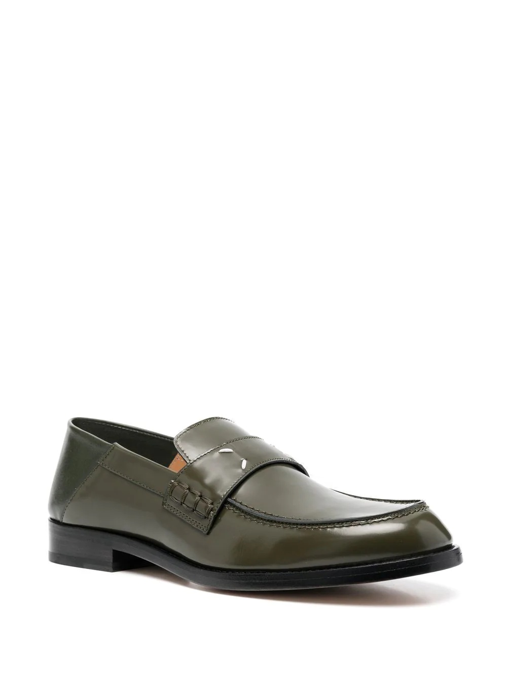four-stitch leather loafers - 2