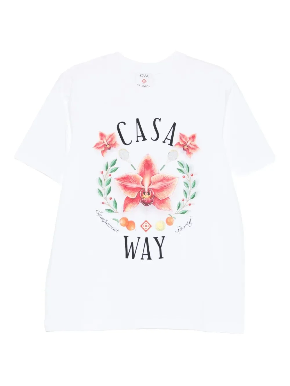 Casablanca Men "Casa Way Orchid Print" Classic T-Shirt - 1