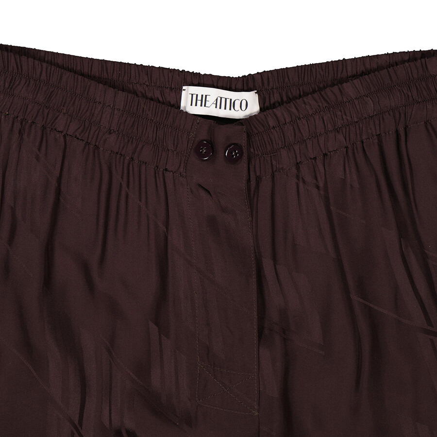 The Attico Ladies Brown âJaggerâ Monogrammed Long Pants - 7