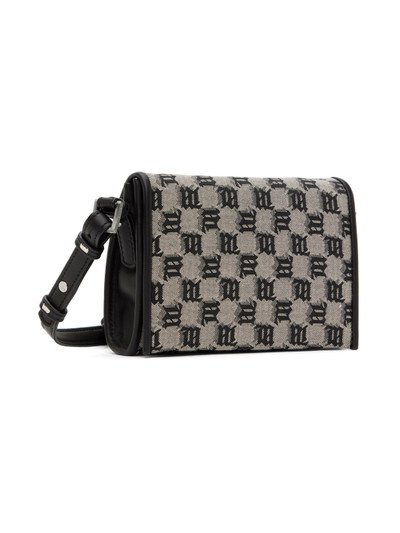 MISBHV Taupe & Black Jacquard Monogram Phone Pouch outlook