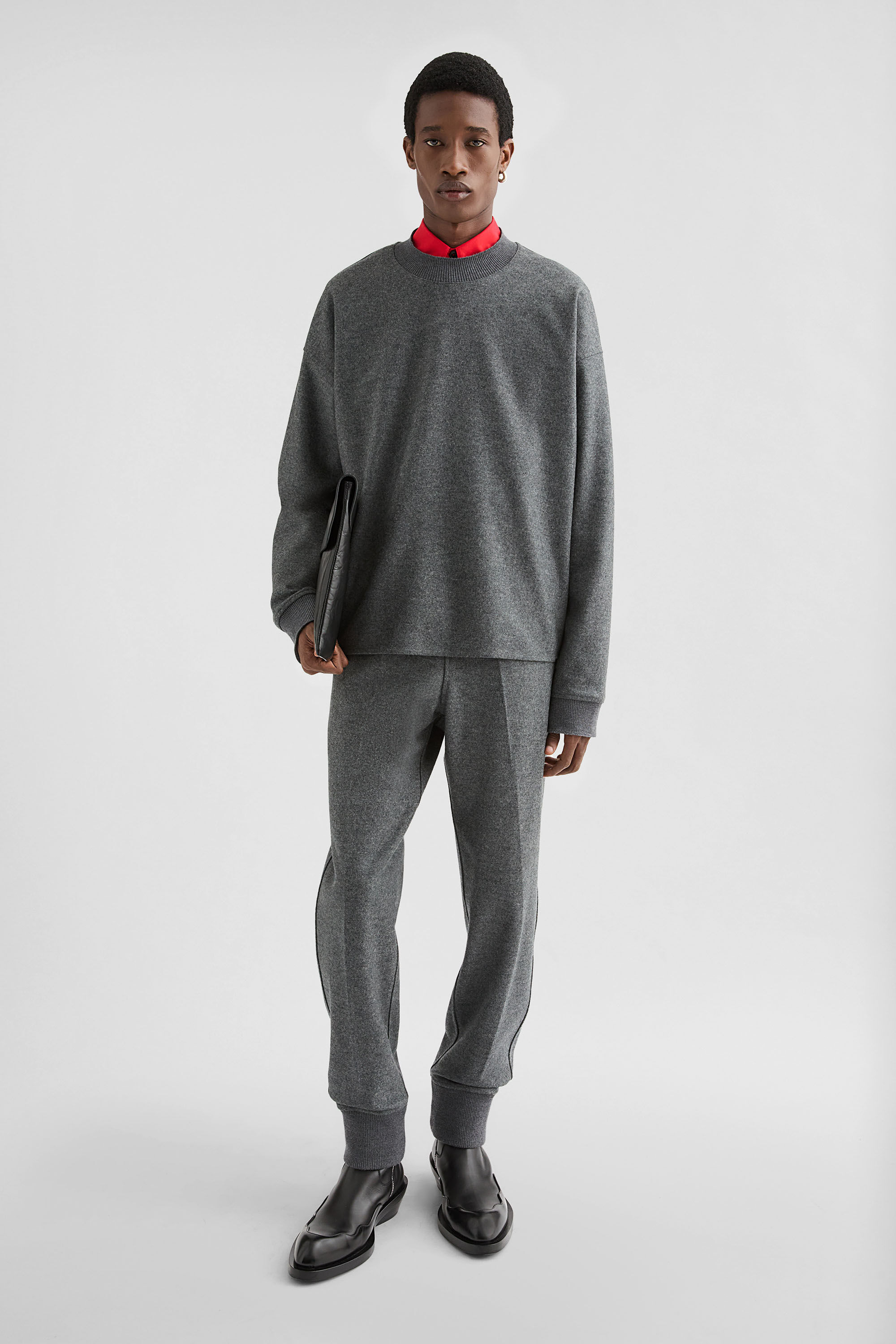 Wool Melton Crew-Neck Sweatshirt - 2