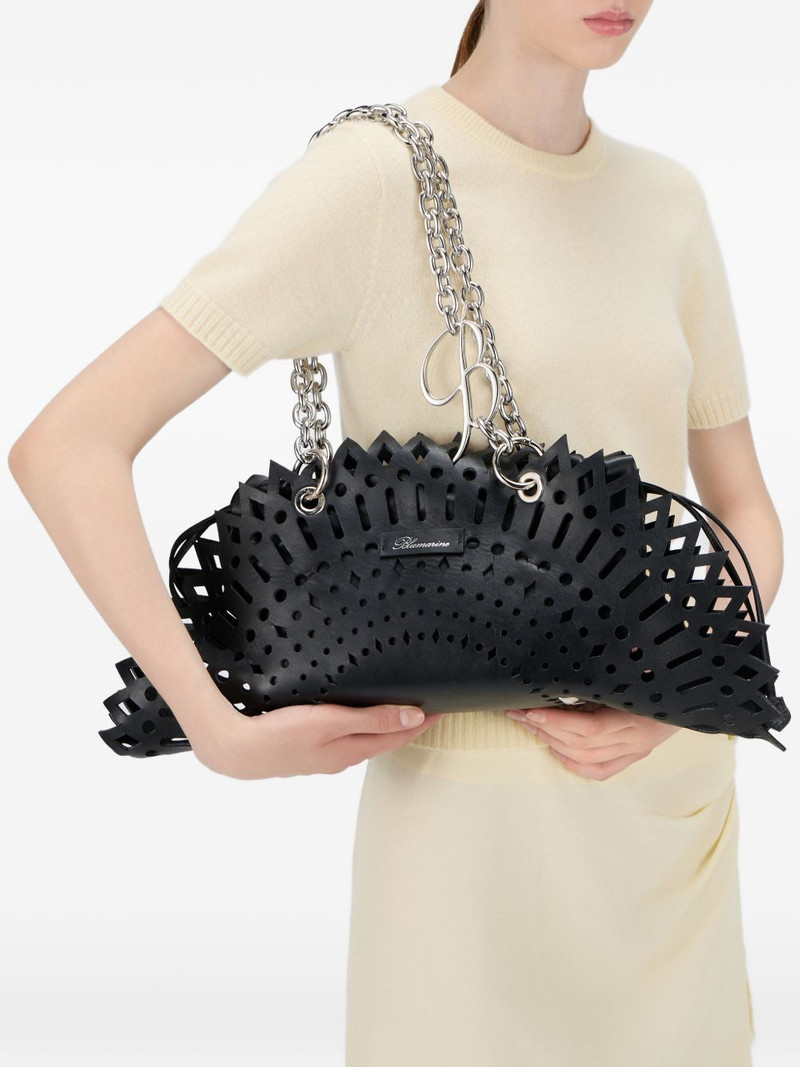 Blumarine laser-cut chain shoulder bag outlook