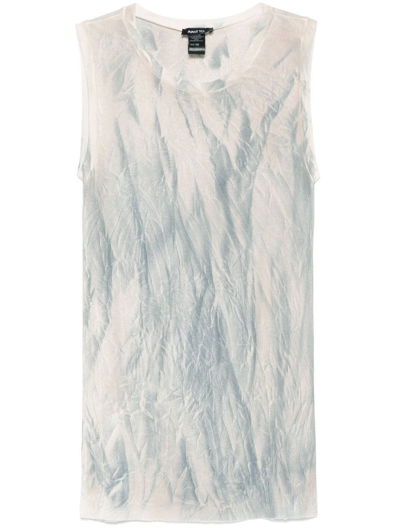 marbled-pattern tank top 1