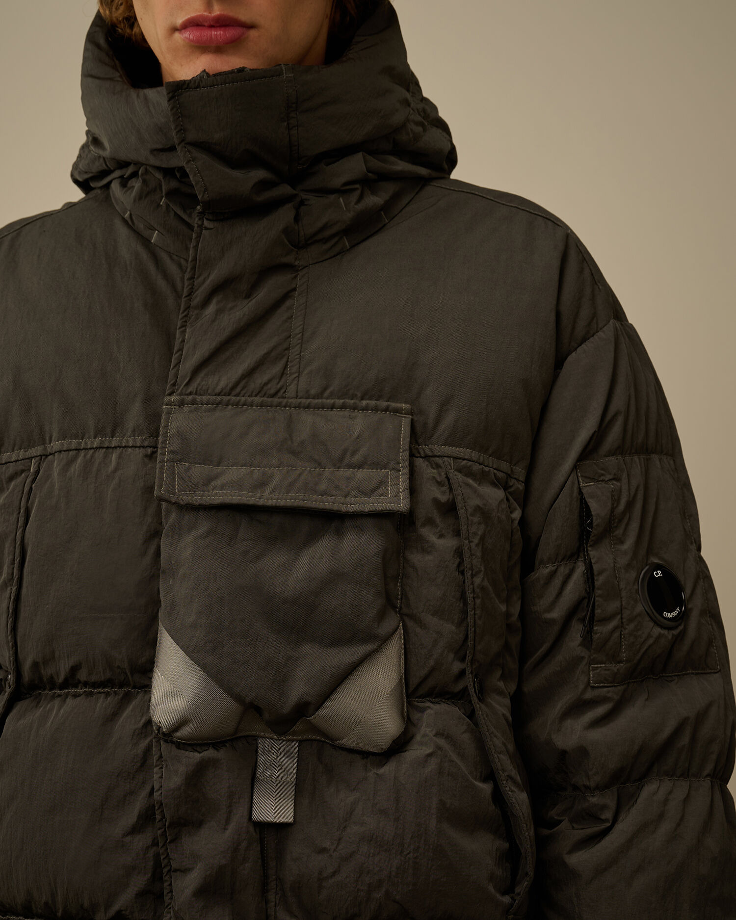 Eco-Chrome R Mixed Hooded Down Jacket - 5