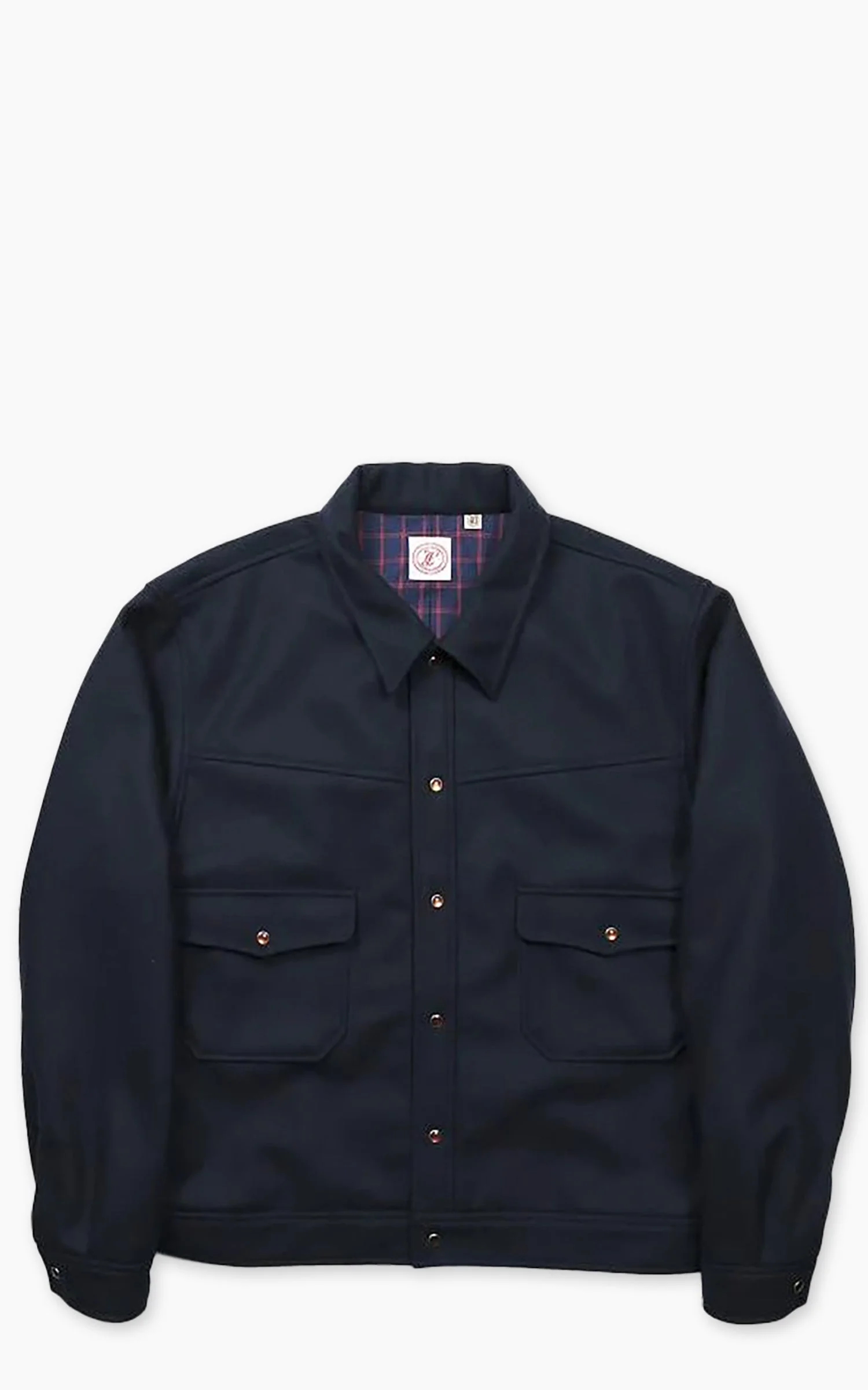 FULLCOUNT 2041 WOOL MELTON HOLLYWOOD DUDE JACKET NAVY - 1