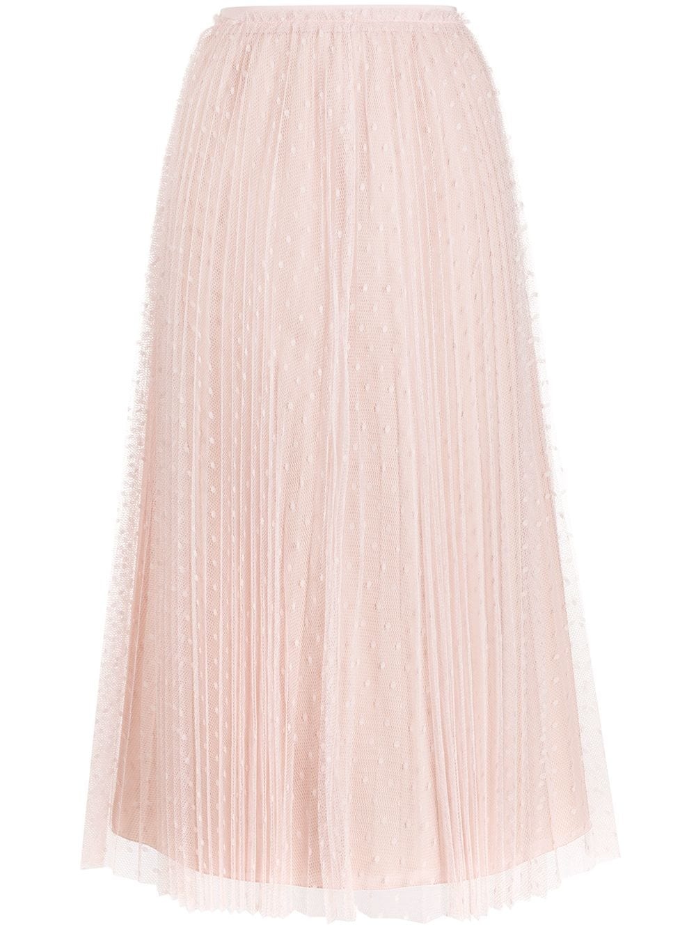 pleated tulle midi skirt - 1