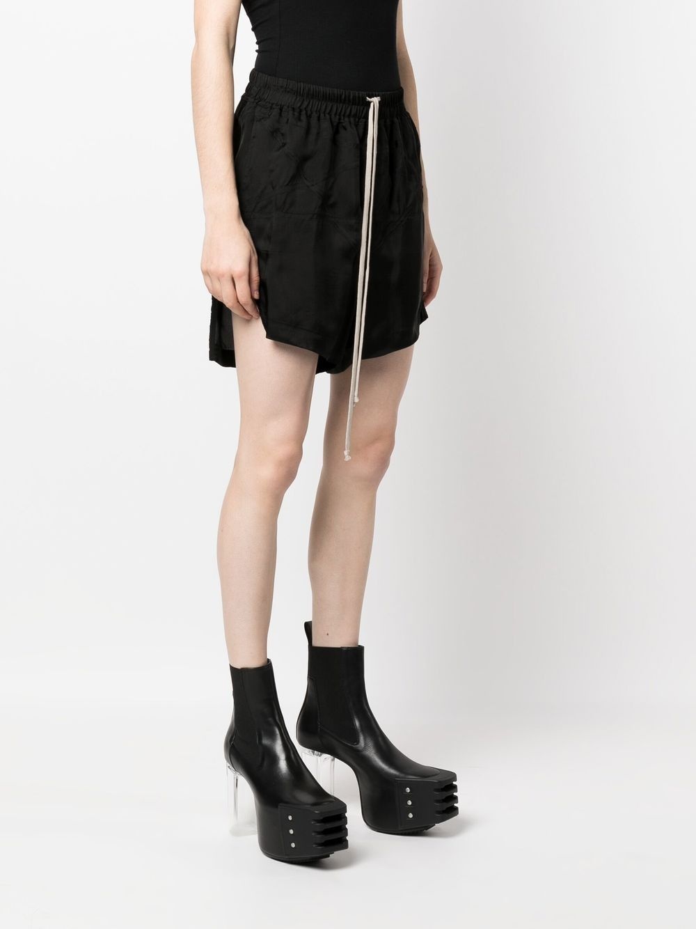 drawstring satin shorts - 3
