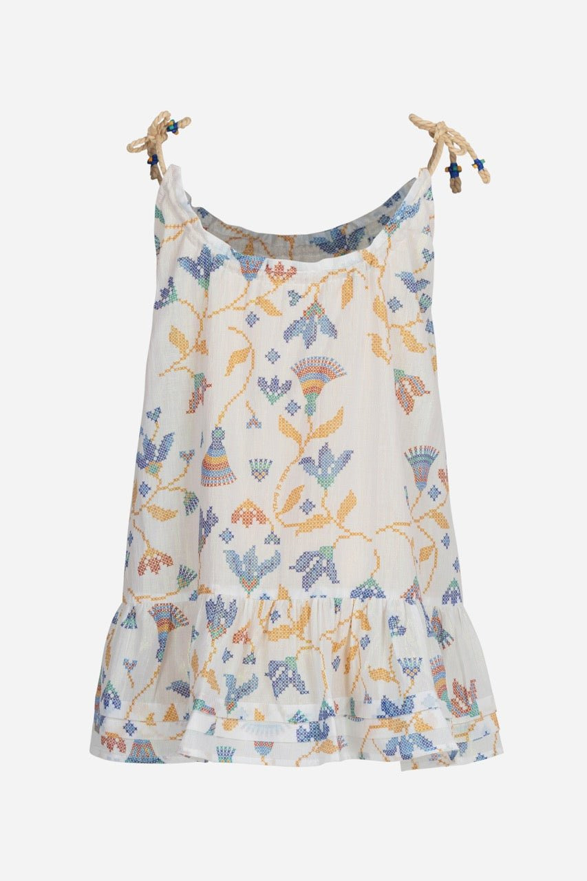 Mini Dress Billie for girls - Blue Ylang Ylang - 2