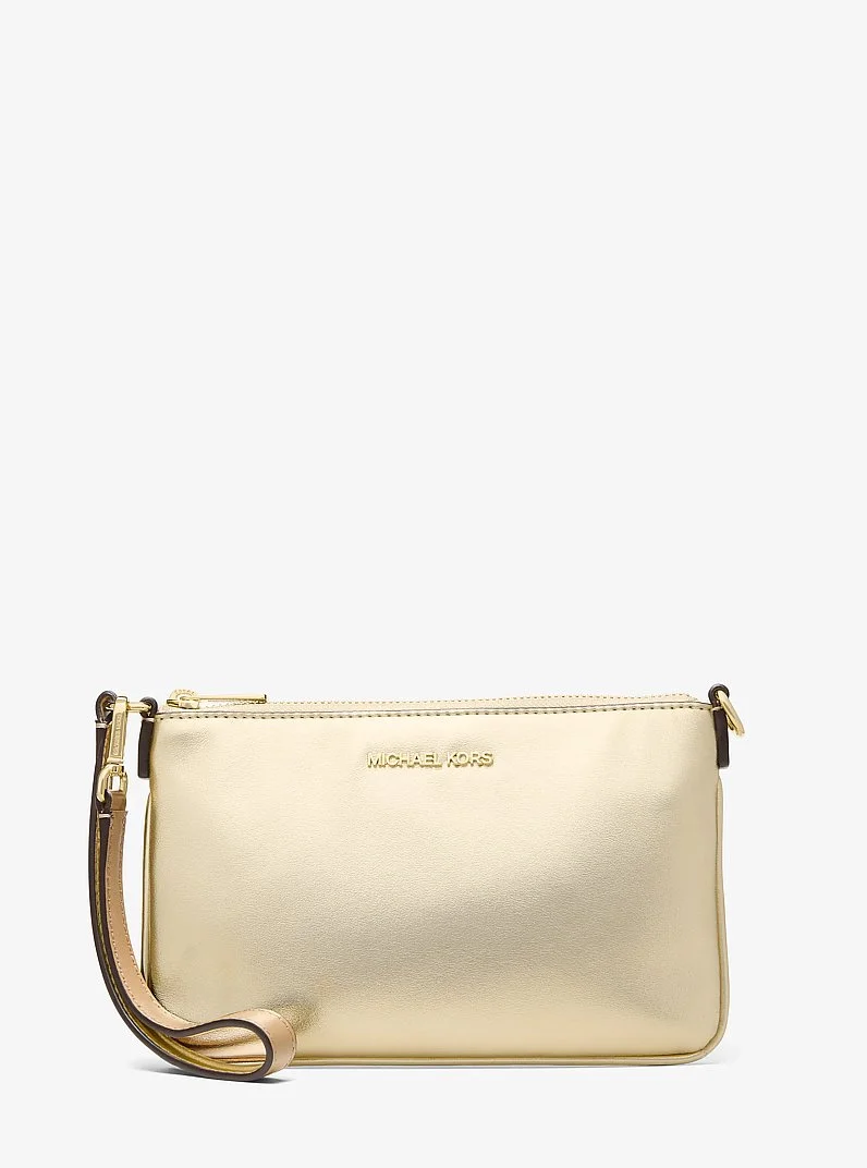 Jet Set Small Metallic Wristlet - 1