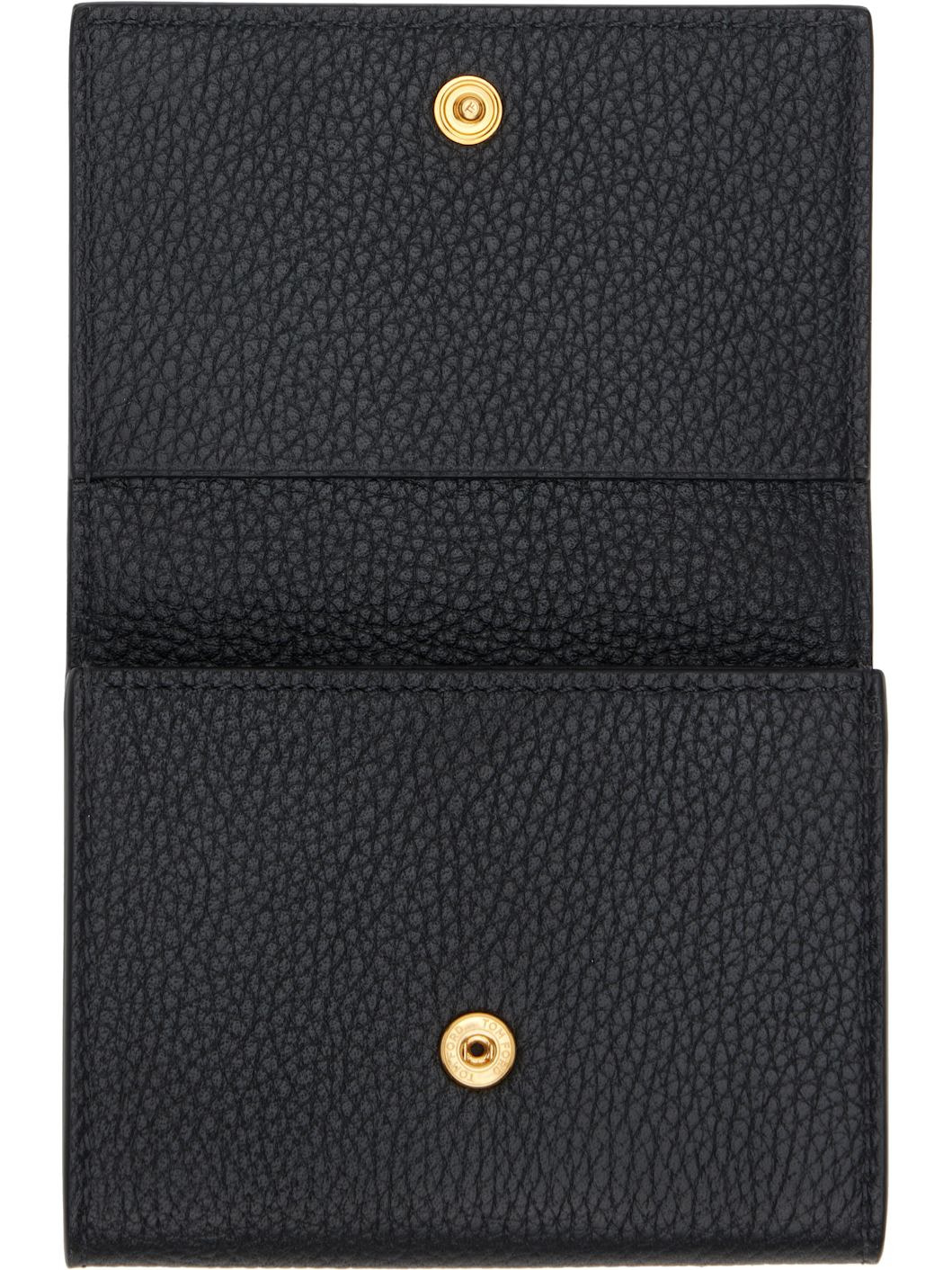 Black Soft Grain Leather Slim Card Holder - 3