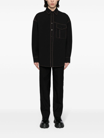 FENG CHEN WANG contrast-stitching crepe shirt outlook