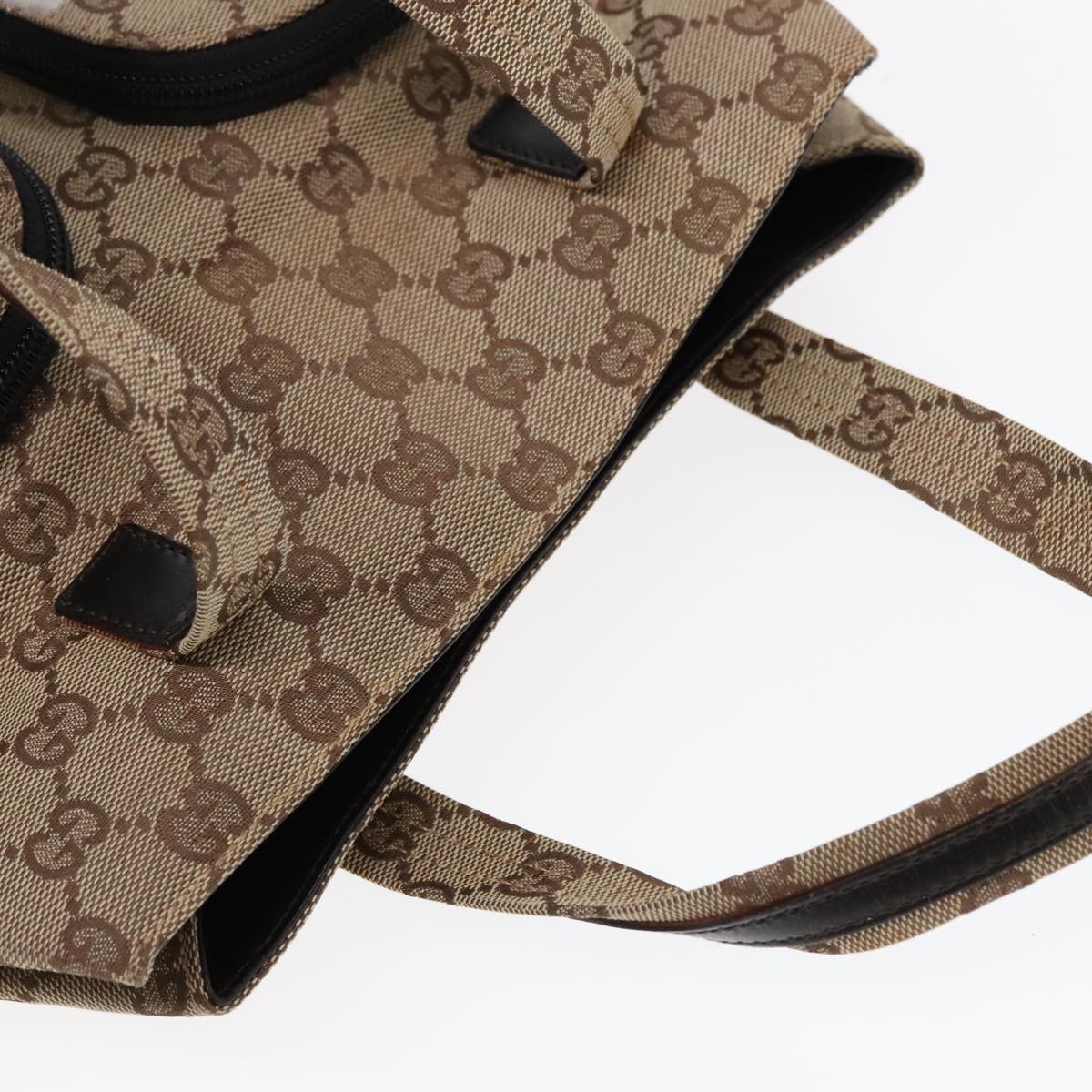 GUCCI GG Canvas Hand Bag Beige Silver 002 002 - 6