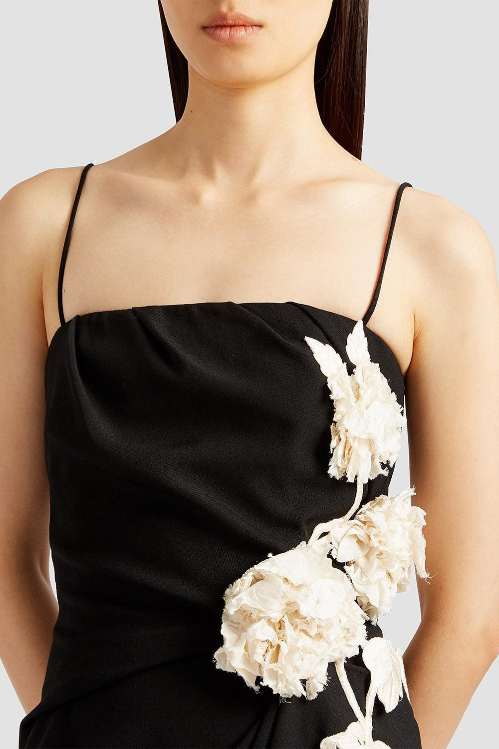 Asymmetric Draped Midi Dress - 3