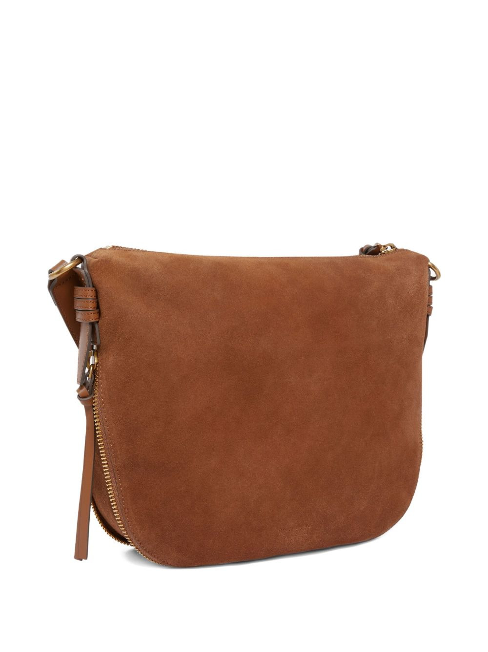 suede zip-fastening shoulder bag - 2