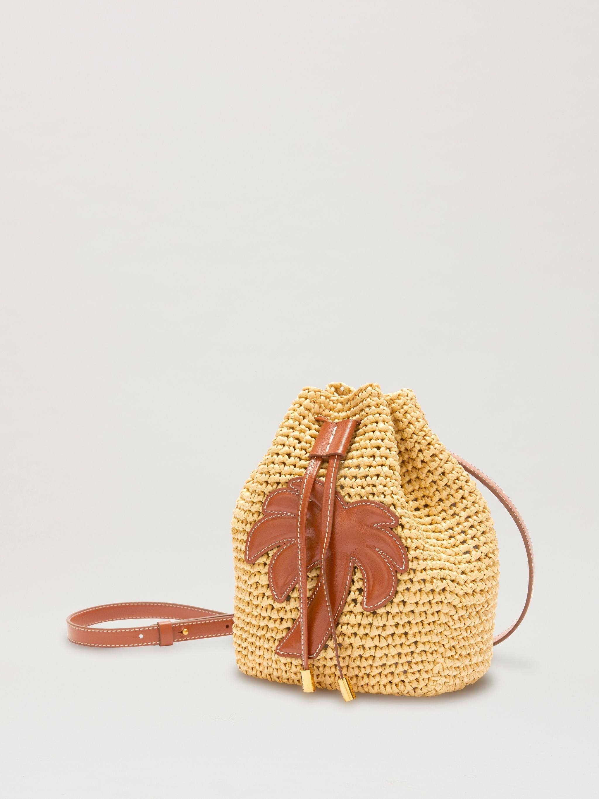 Woven Palm Bucket Bag - 3