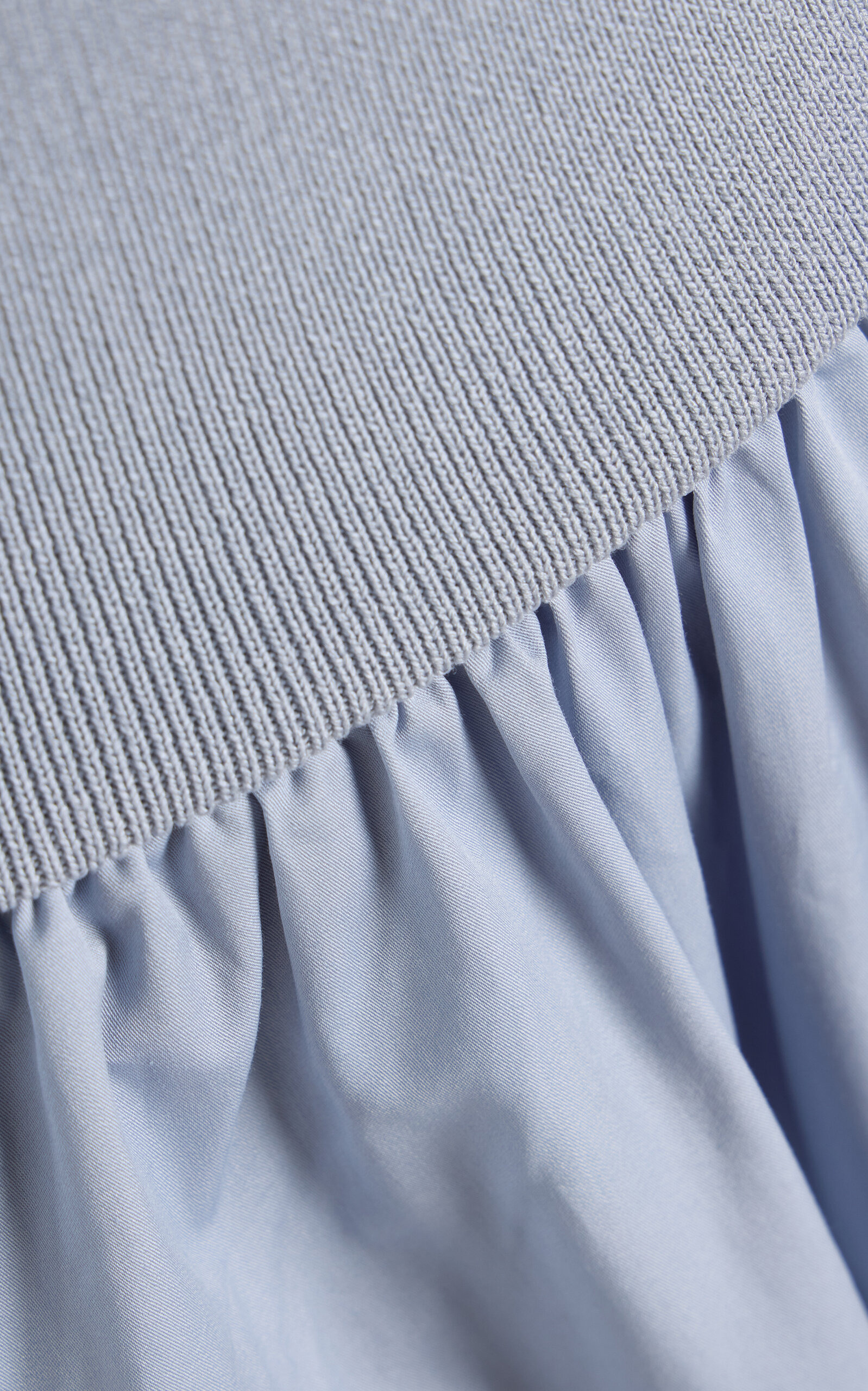Exclusive Plunge Knit and Cotton Maxi Dress grey - 5