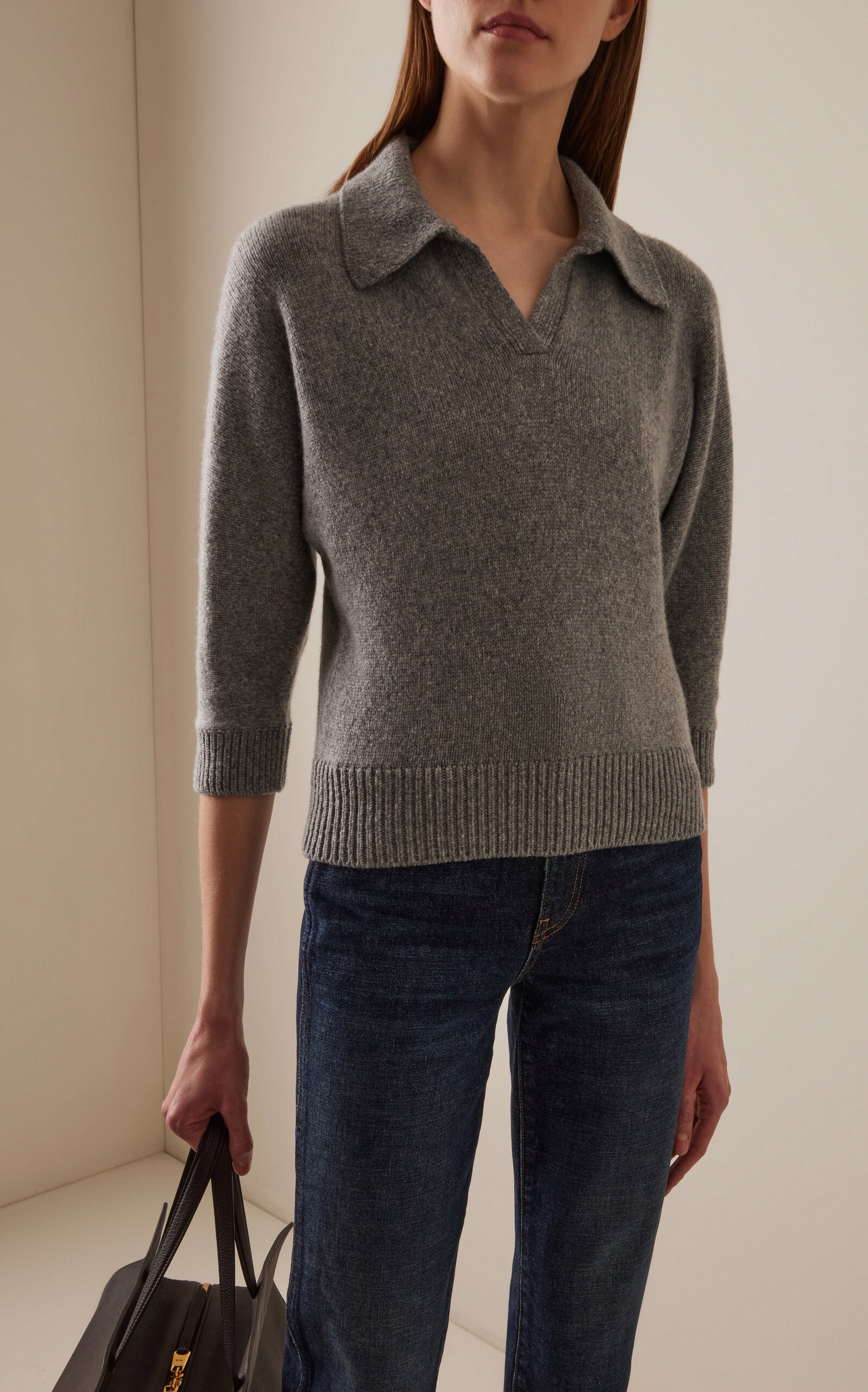 Herve Knit Cashmere Sweater grey - 2