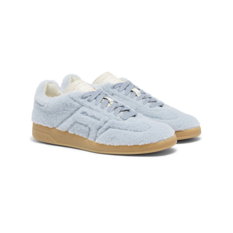 Santoni Women's ligh blue fur DBS Oly sneaker outlook