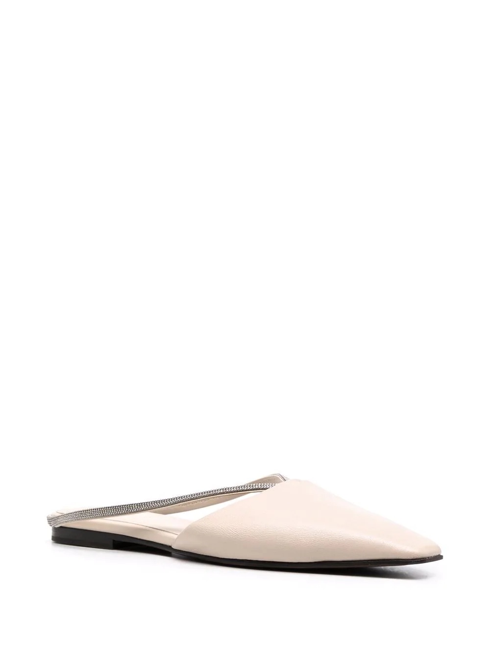 monili-embellished leather mules - 2