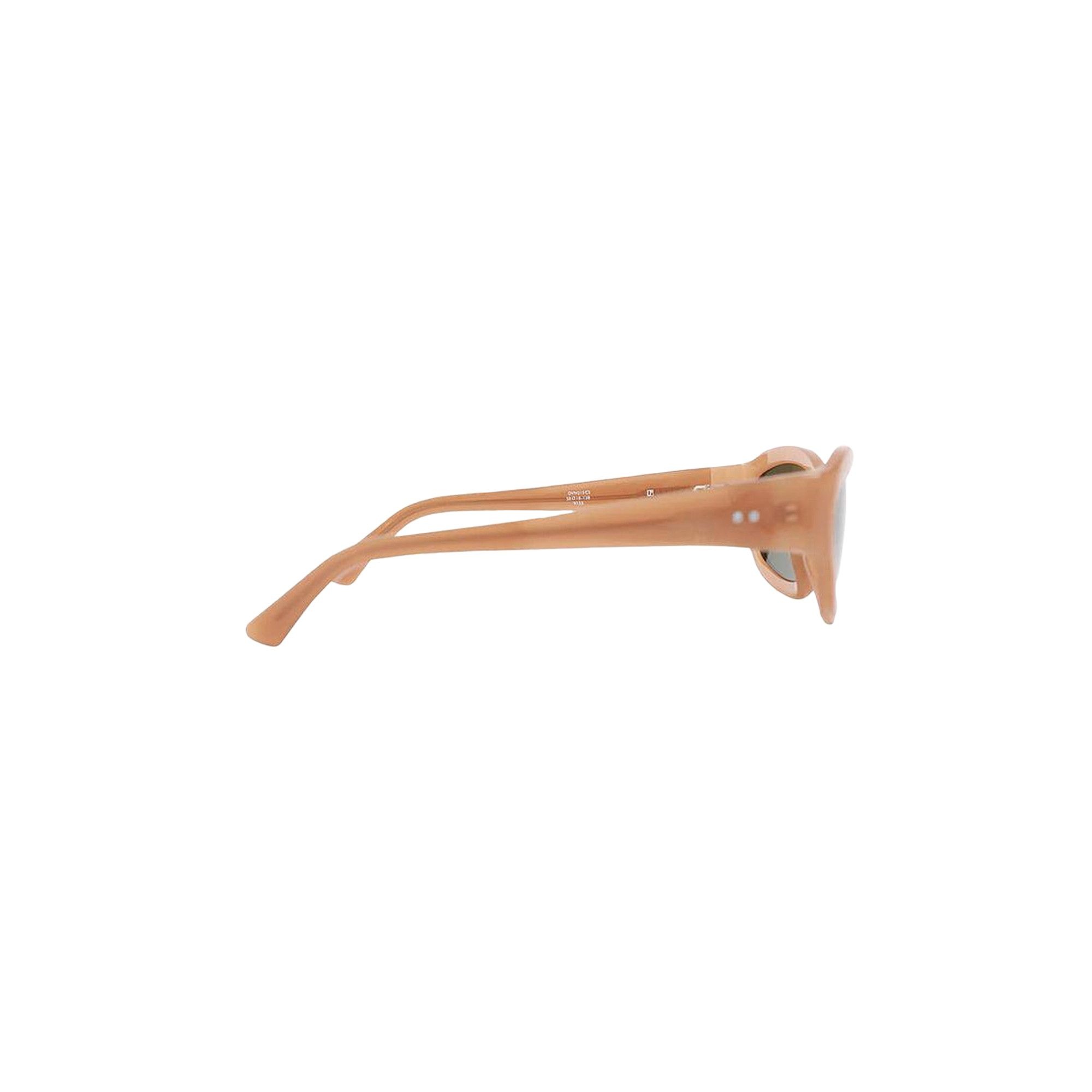 Dries Van Noten x Linda Farrow Rectangle Sunglasses 'Dark Camel/Silver/Green' - 2