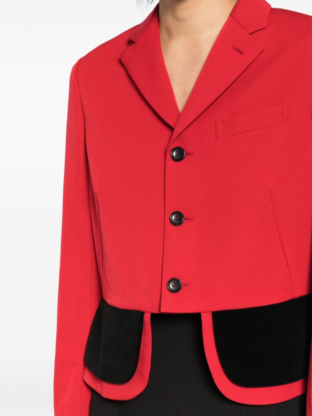 asymmetric button-up blazer - 5