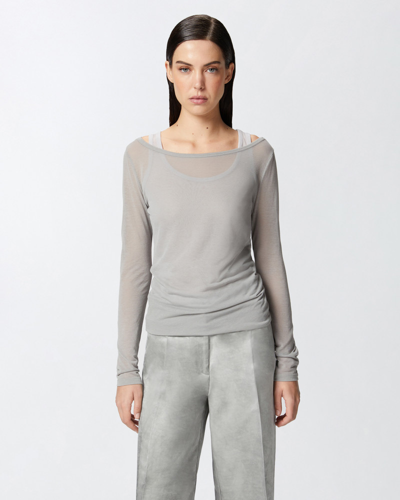 PINKO LIGHTWEIGHT GAUZE JERSEY SWEATER WITH LONG SLEEVES outlook