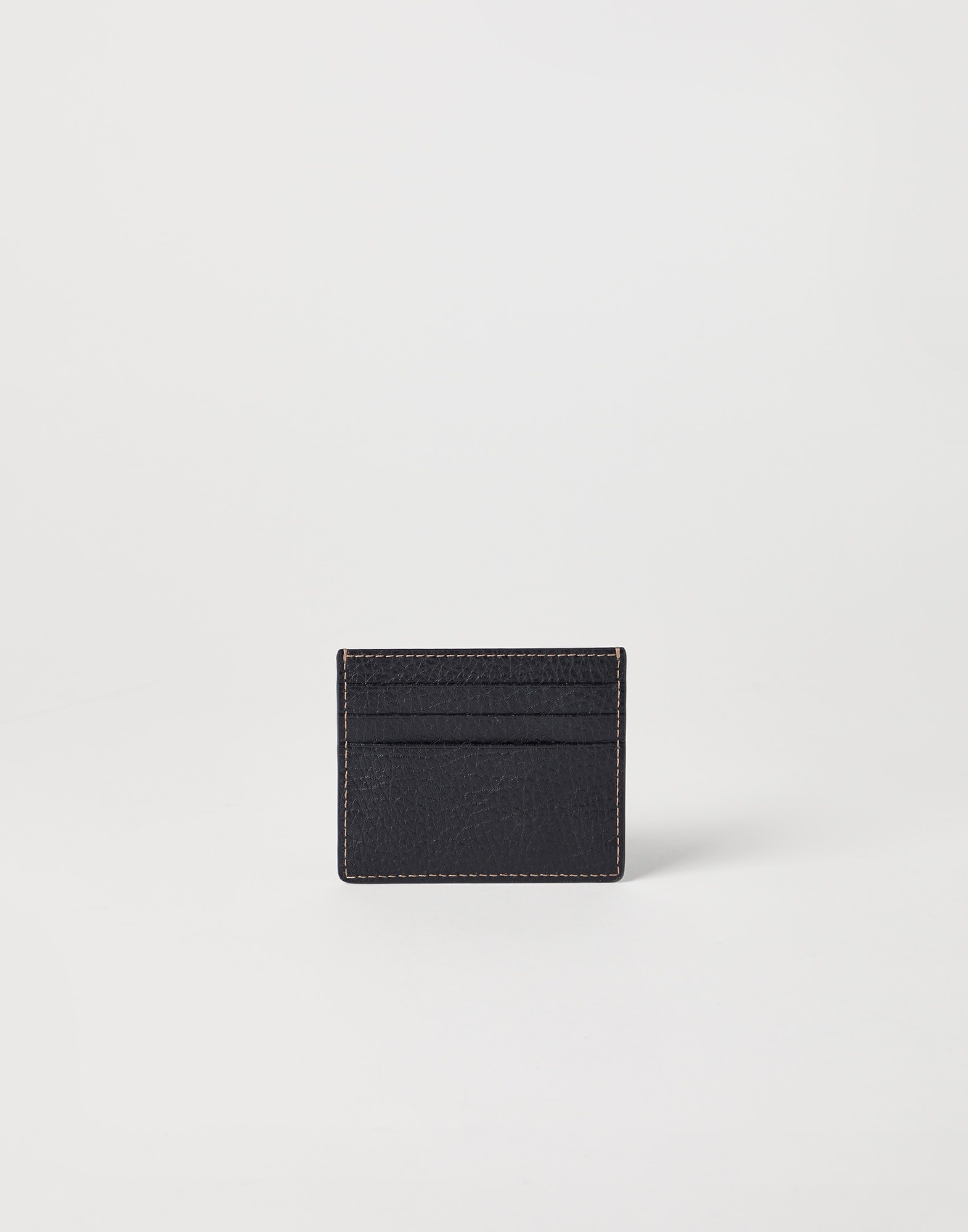 Grained calfskin mini card case - 2