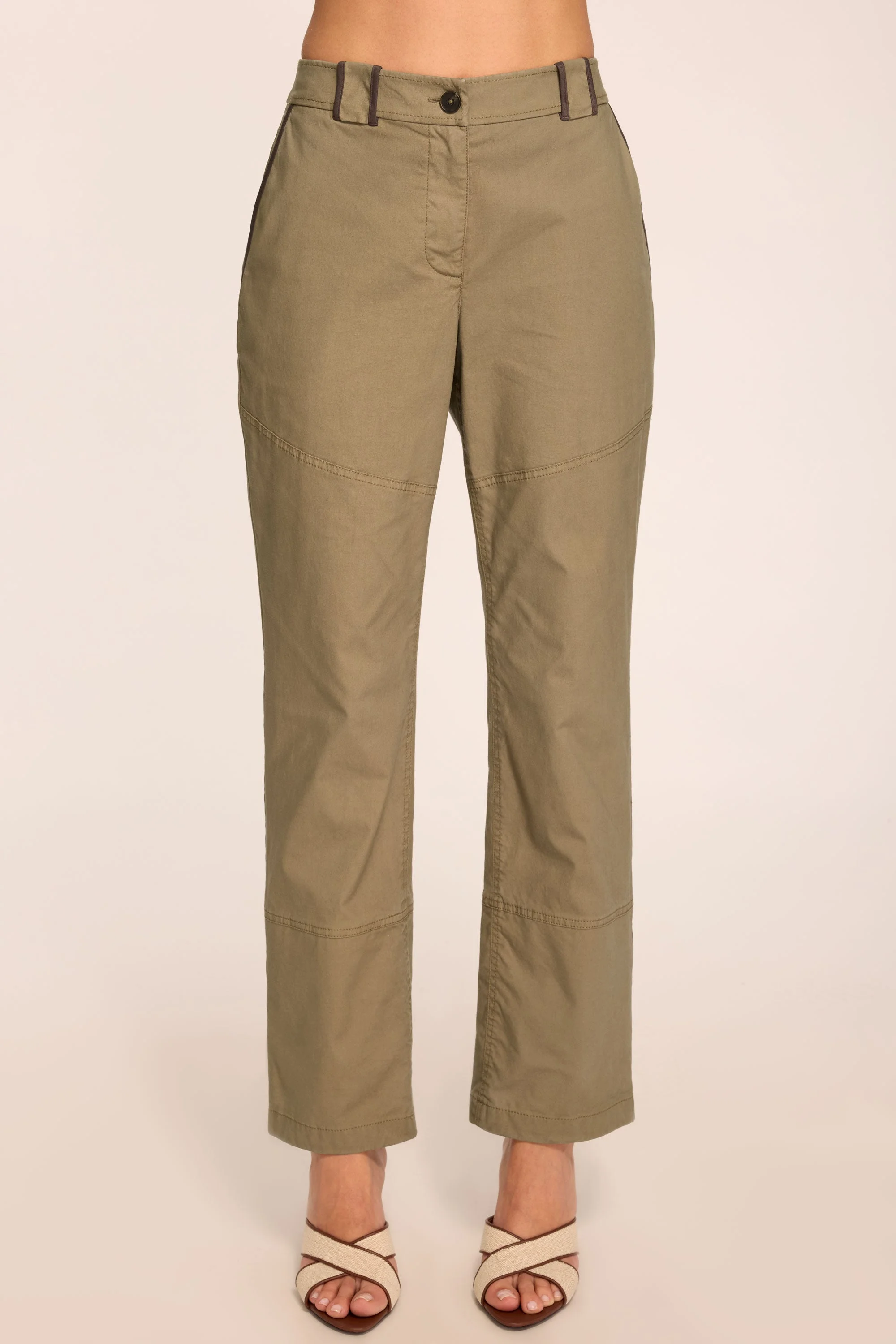 Jackie Canvas Straight Leg Pant - 1