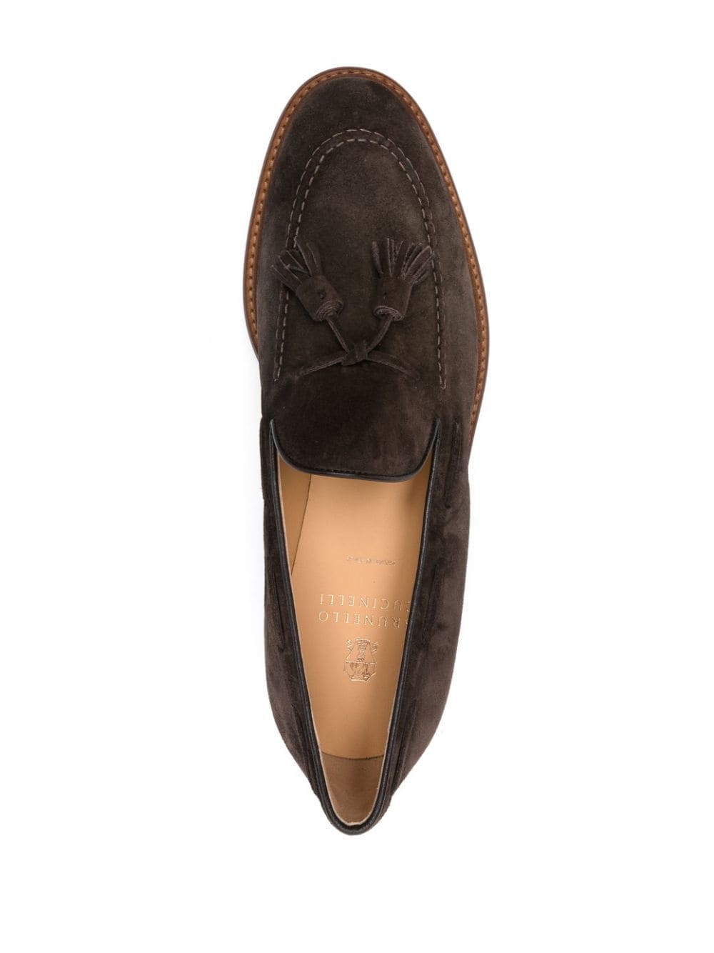 tassel-detail suede loafers - 4