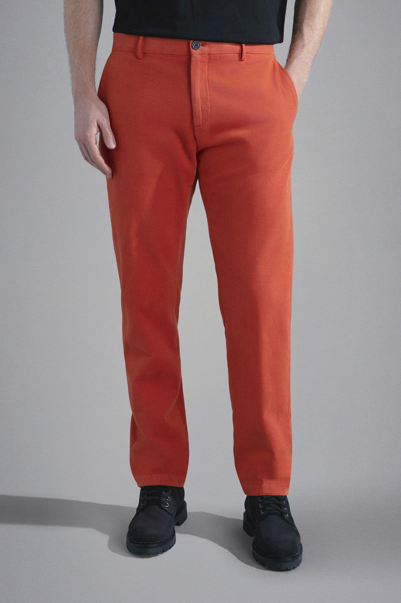 COTTON & CACHEMIRE CHINO TROUSERS 6