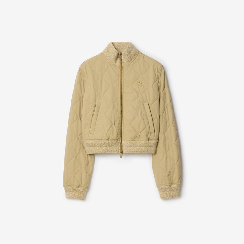 Quilted Gabardine Bomber Jacket 1