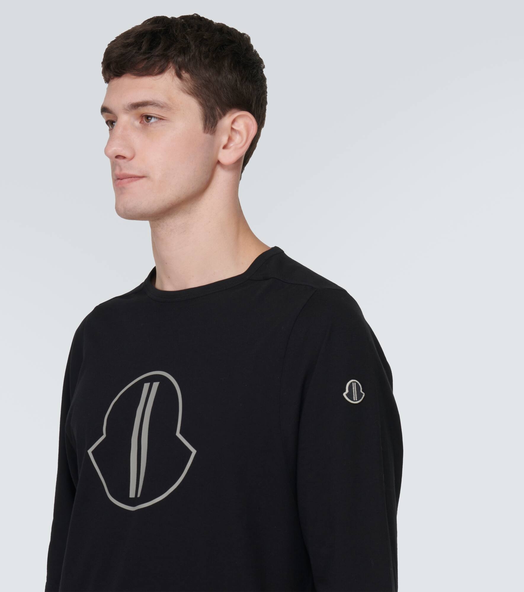 x Rick Owens logo cotton jersey T-shirt - 5