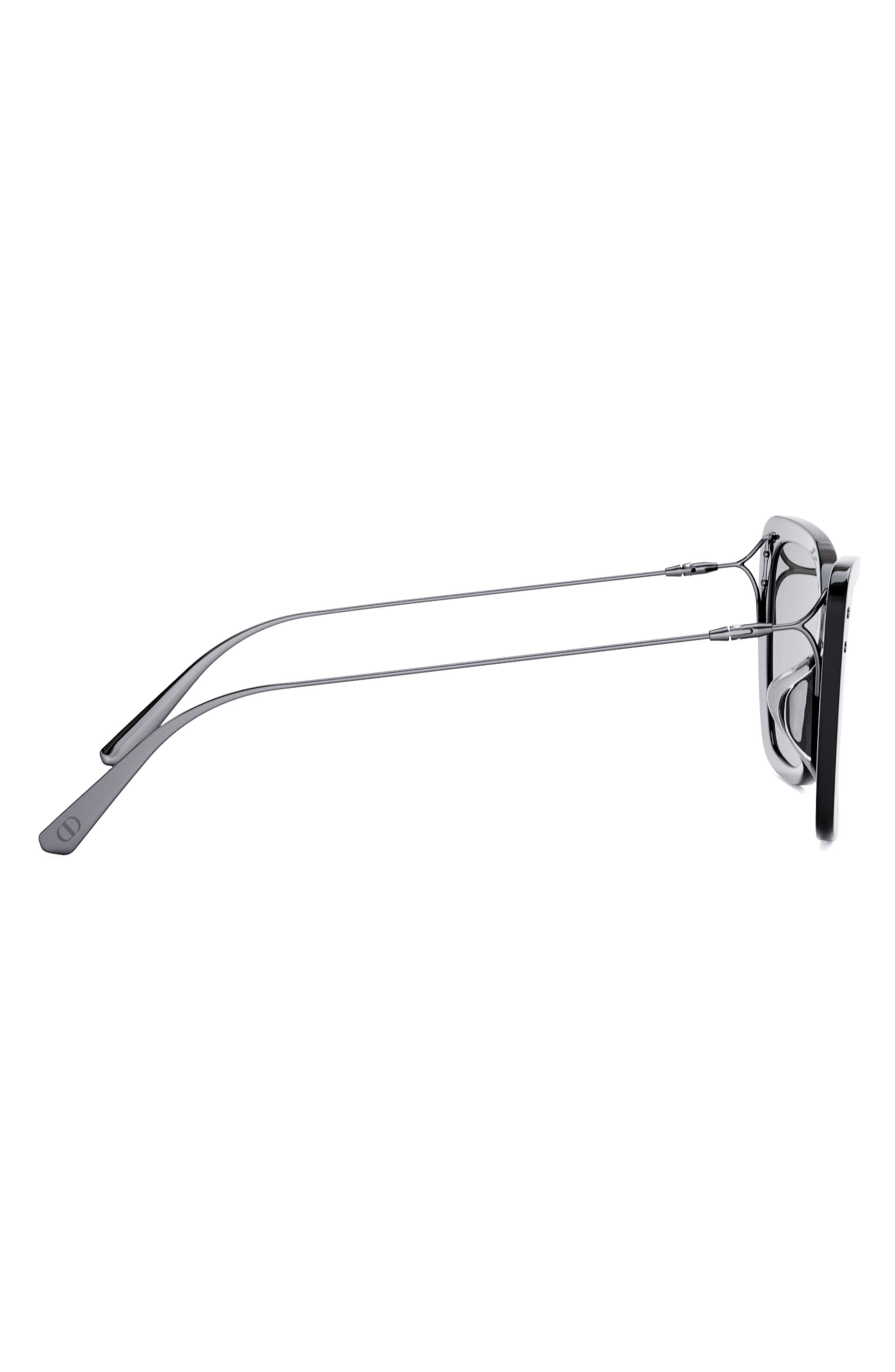 MissDior B5I 54mm Butterfly Sunglasses in Shiny Black /Smoke Mirror at Nordstrom - 7