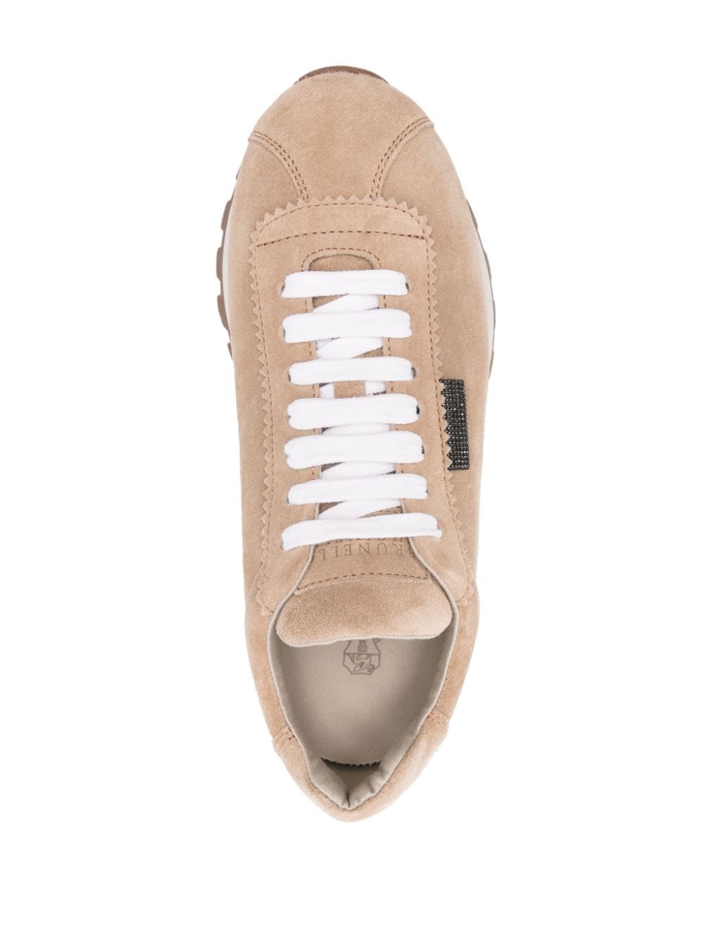 suede lace-up sneakers - 4
