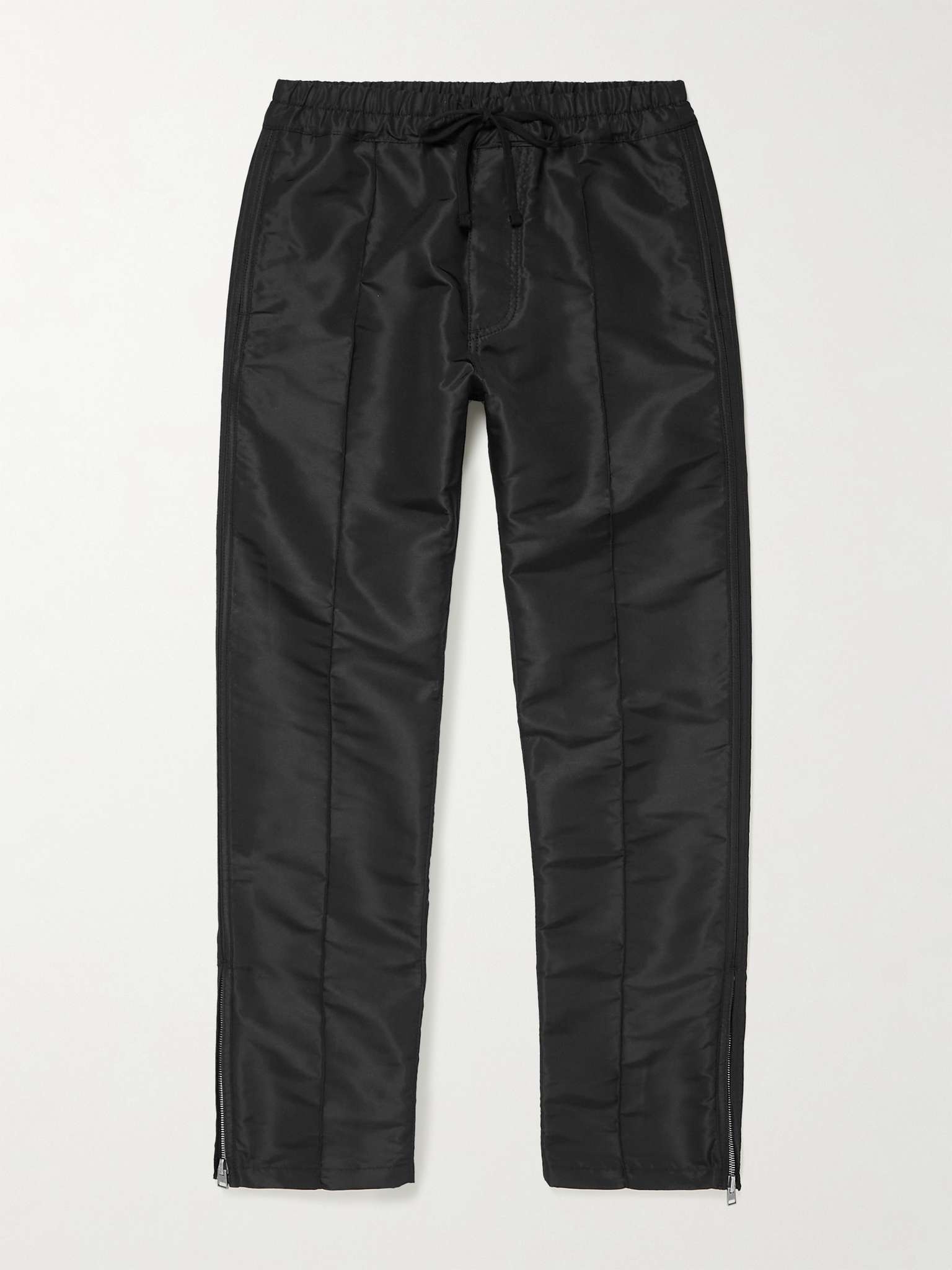 Tapered Pintucked Faille Drawstring Trousers - 1