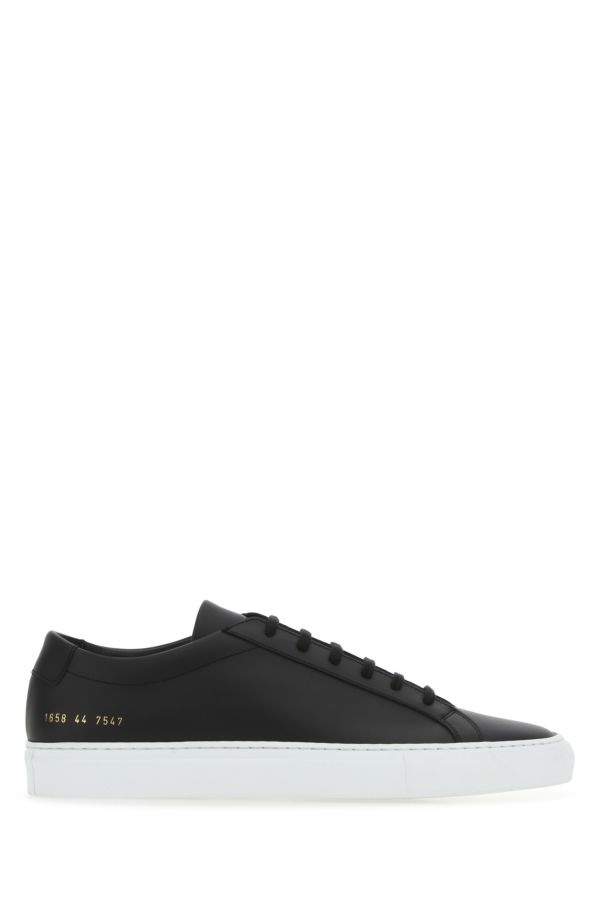 Common Projects Man Black Leather Achilles Sneakers - 1