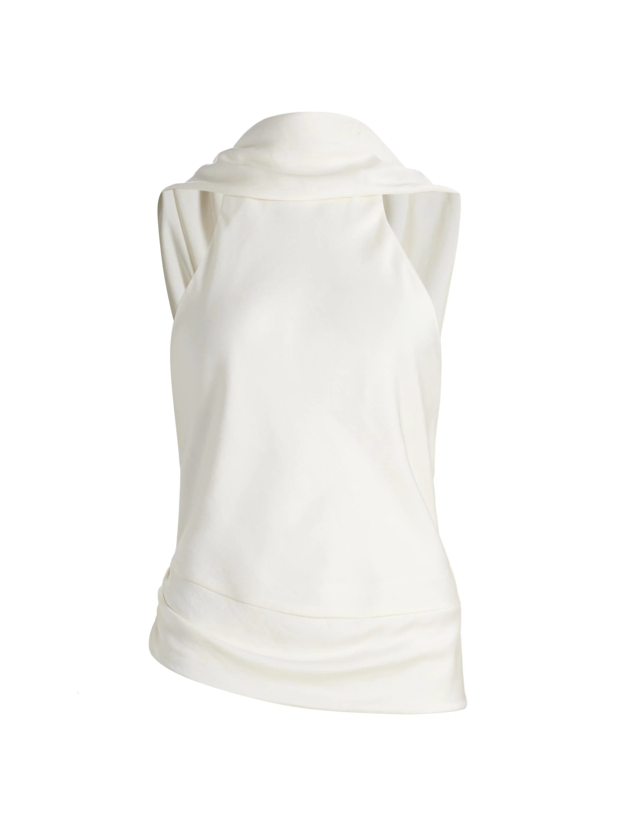 Women's Samira Satin Cape Top - Ivory - 1