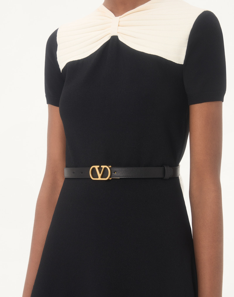 Valentino VLOGO SIGNATURE REVERSIBLE SHINY CALFSKIN BELT - 20MM / 1.2 IN. outlook