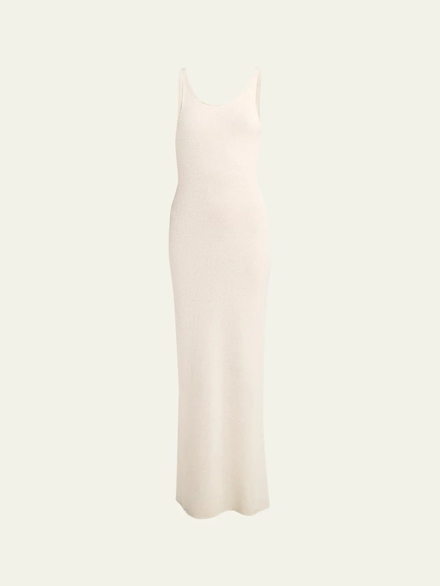 Nyra Silk Gauze Knit Sleeveless Maxi Dress - 1