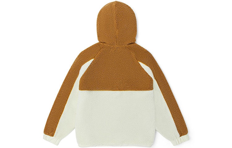 (WMNS) Vans Casual Half-Zip Hoodie 'Brown White' VN0A5F6E3KS - 2