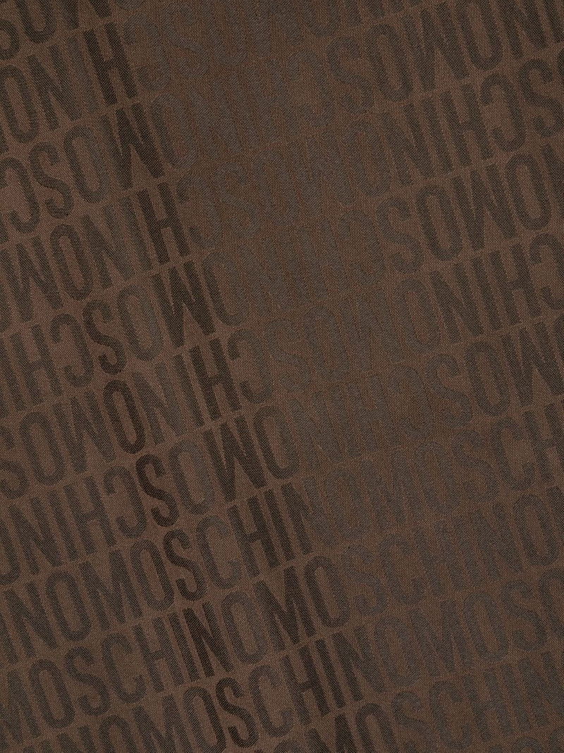 Moschino jacquard logo silk scarf outlook
