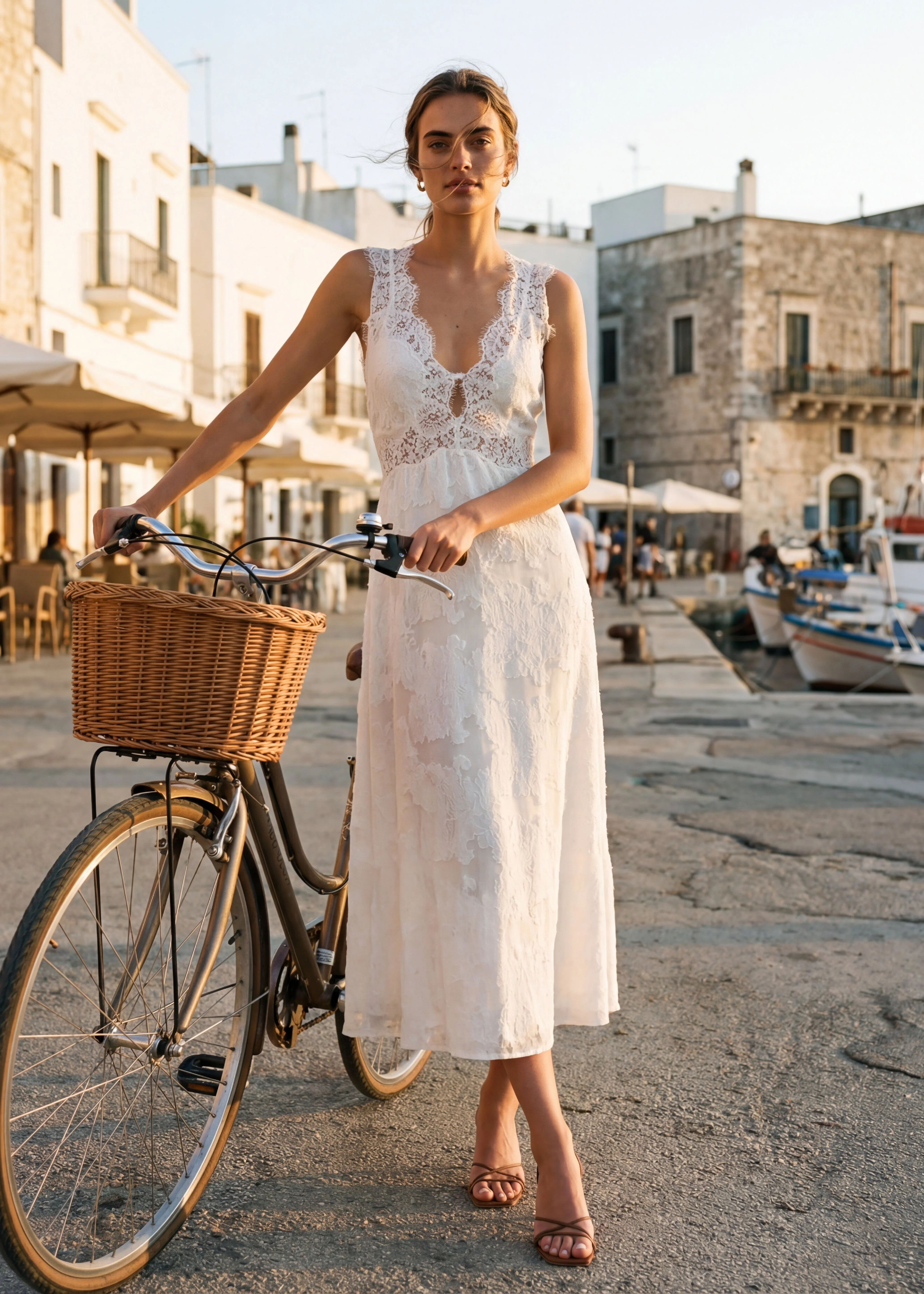 LARYSA MIDI DRESS MACADAMIA - 1