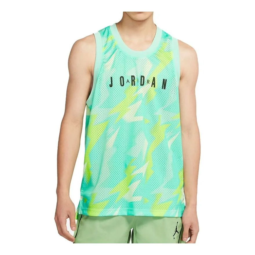 Air Jordan Jumpman Alphabet Numeric Printing Sports Breathable Basketball Vest Green CZ4740-675 - 1