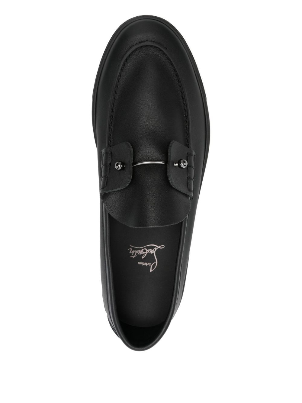 slip-on leather loafers - 4