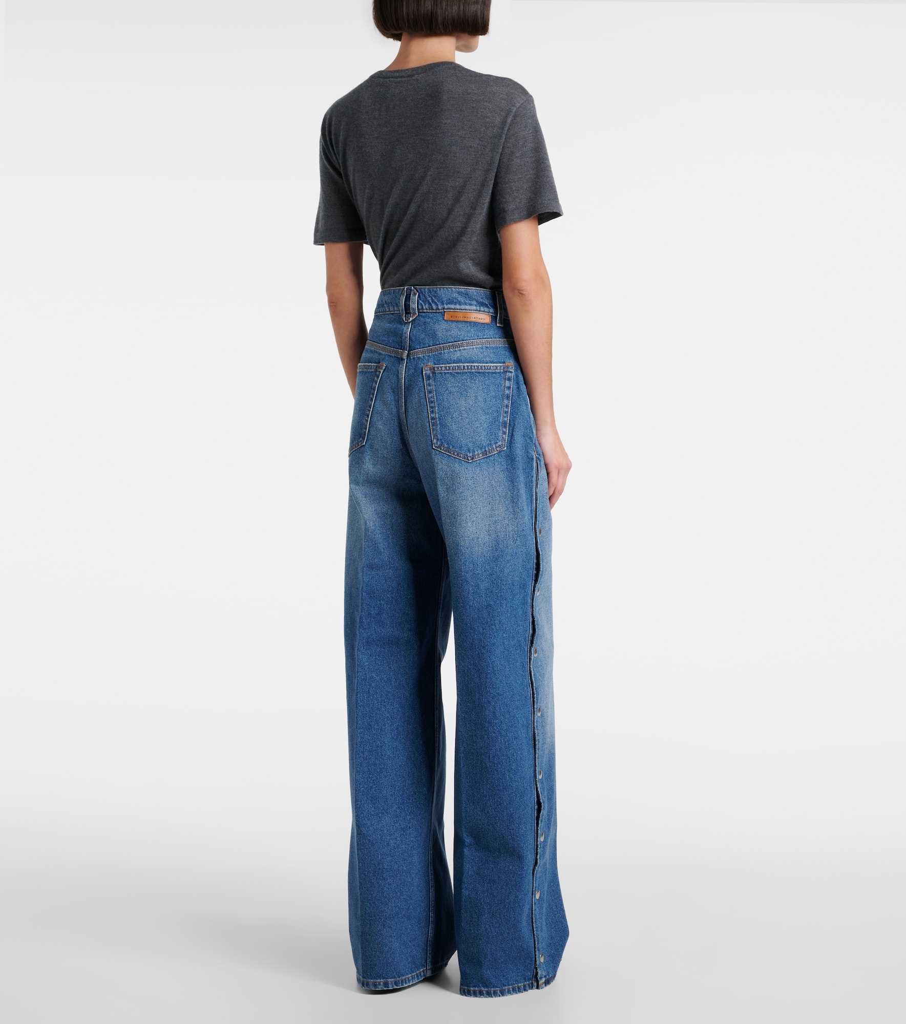 Mid-rise wide-leg jeans - 3