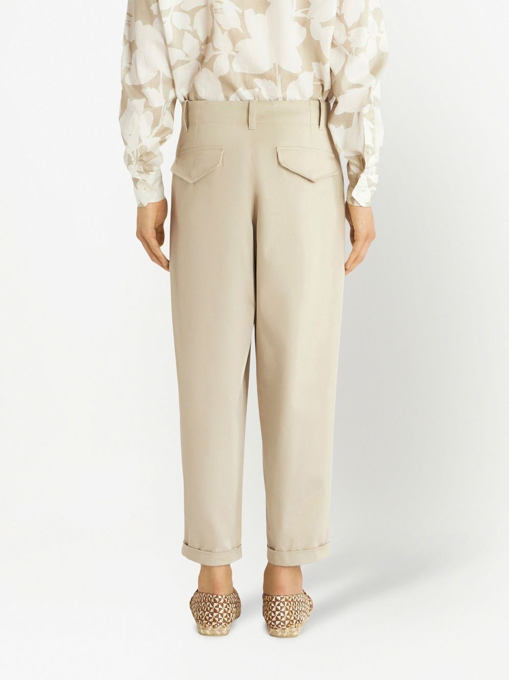 straight-leg cropped trousers - 4