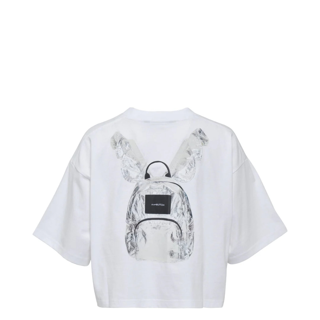White Backpack Printed T-Shirt - 2