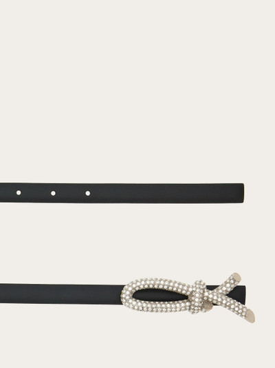 FERRAGAMO Reversible belt with bow and crystals outlook