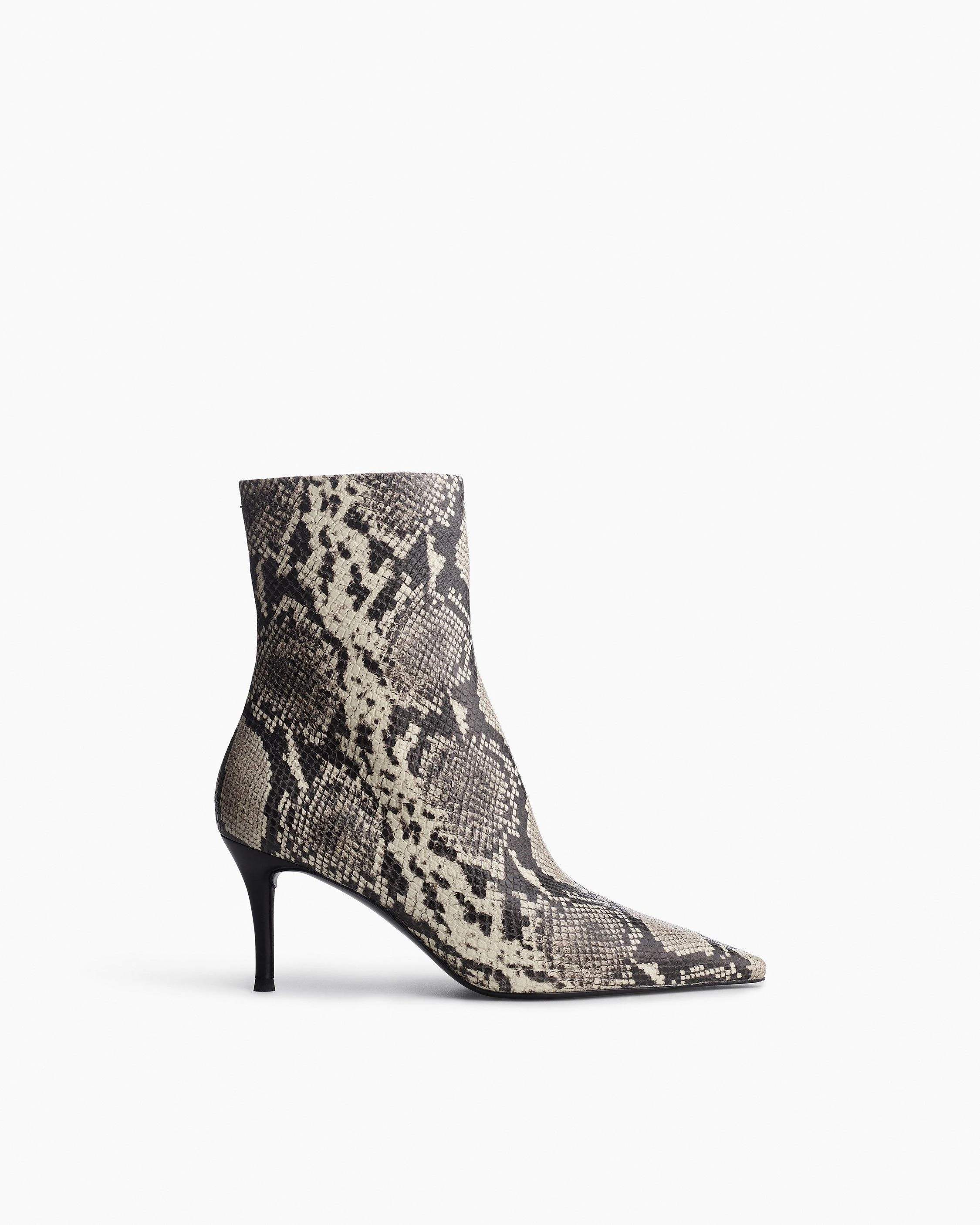 Mercer Embossed Leather Ankle Boots - 1