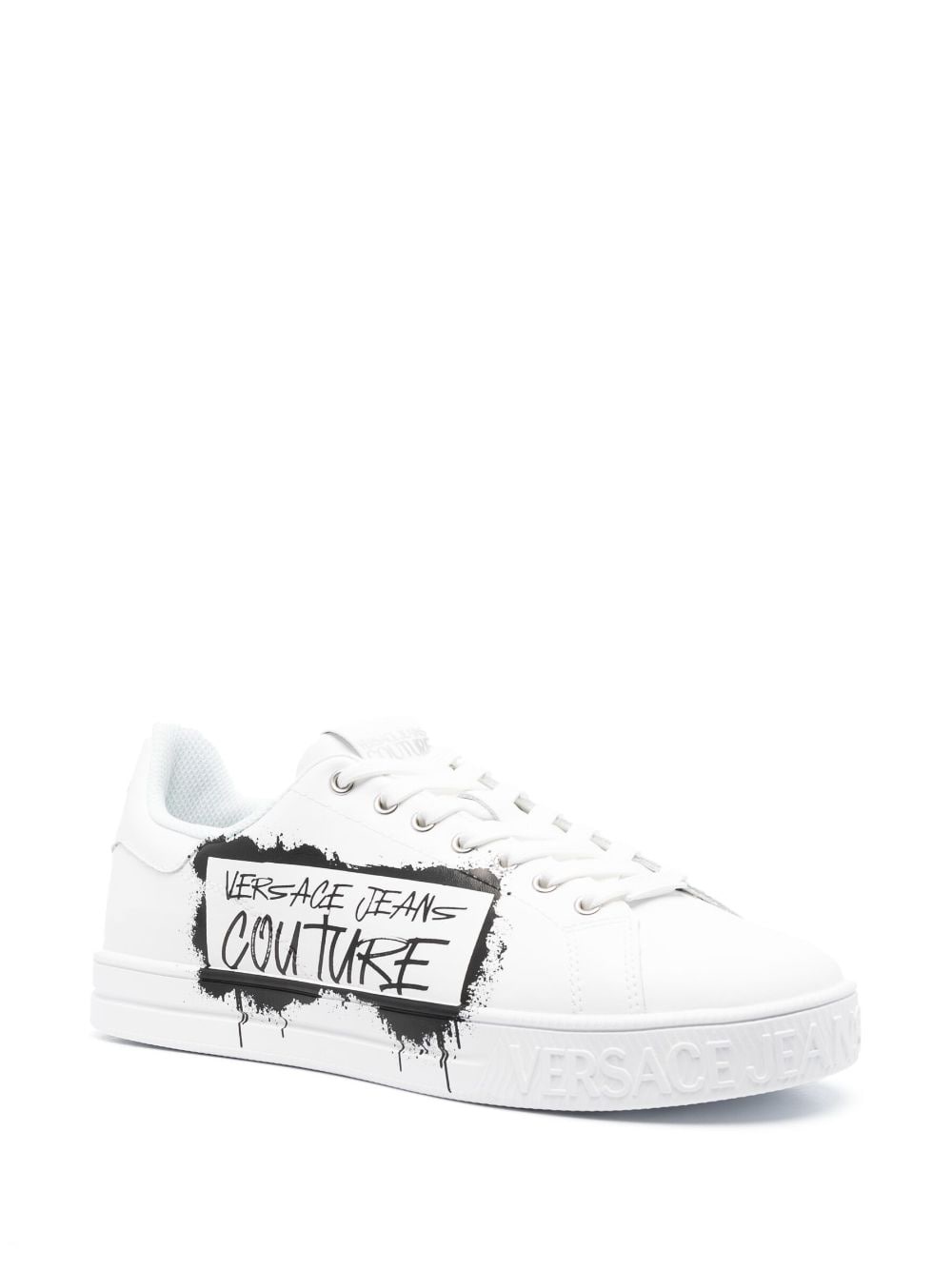 logo-print low-top sneakers - 2